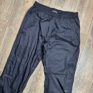 Marmot PreCip Rain Pants Mens XL Black Waterproof Ripstop Nylon Outdoor Hiking